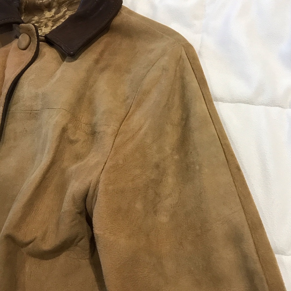 Vintage Joo-Kay Classic Tan and Brown Leather Jacket size 12 - Picture 8 of 14